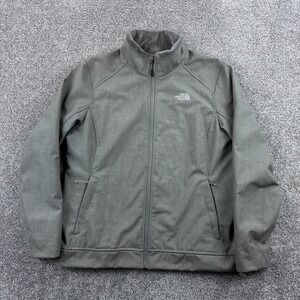 The North Face Apex Bionic Softshell Jacket Women's XL Gray Fleece Lined Wind